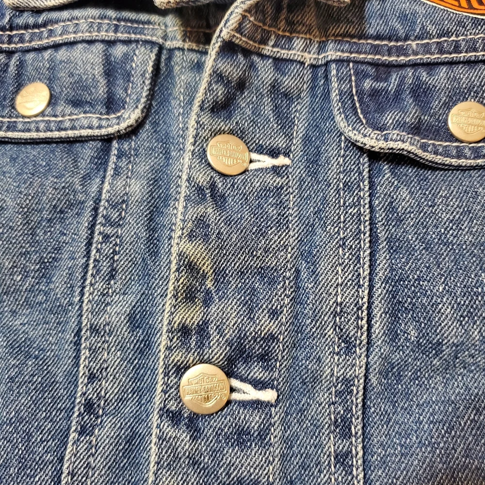 Vintage Harley Davidson Toddler Denim Jean Jacket Size 4/5